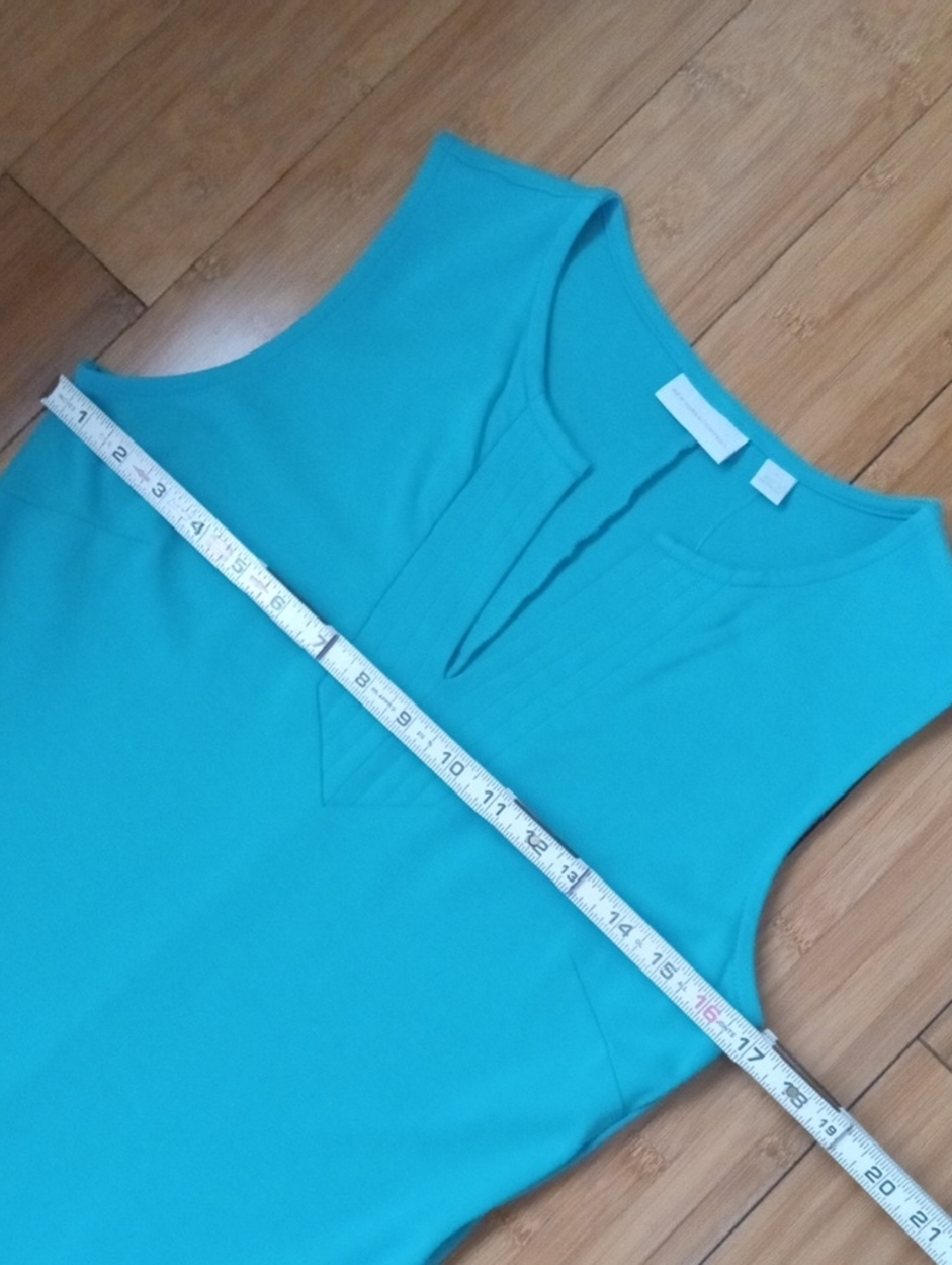 New York & Company Turquoise Sleeveless Mini Dress. Size Small - Picture 6 of 9